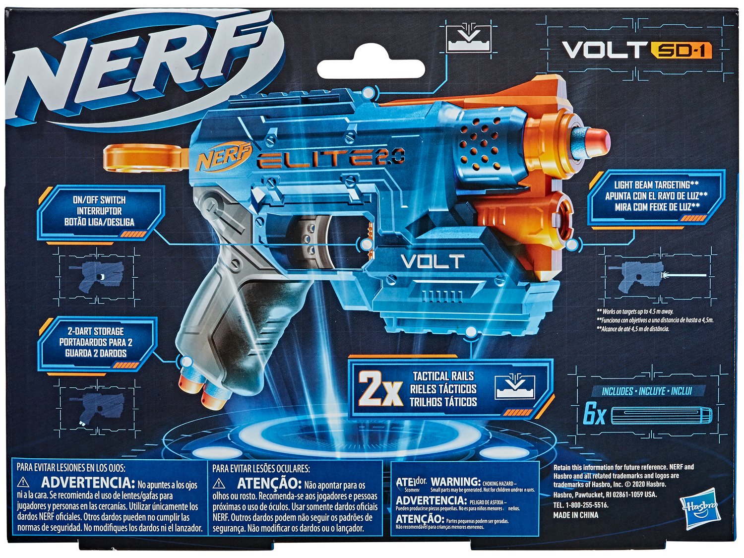 Nerf Elite 2.0 Volt SD-1 Hasbro 7 Peças - 4