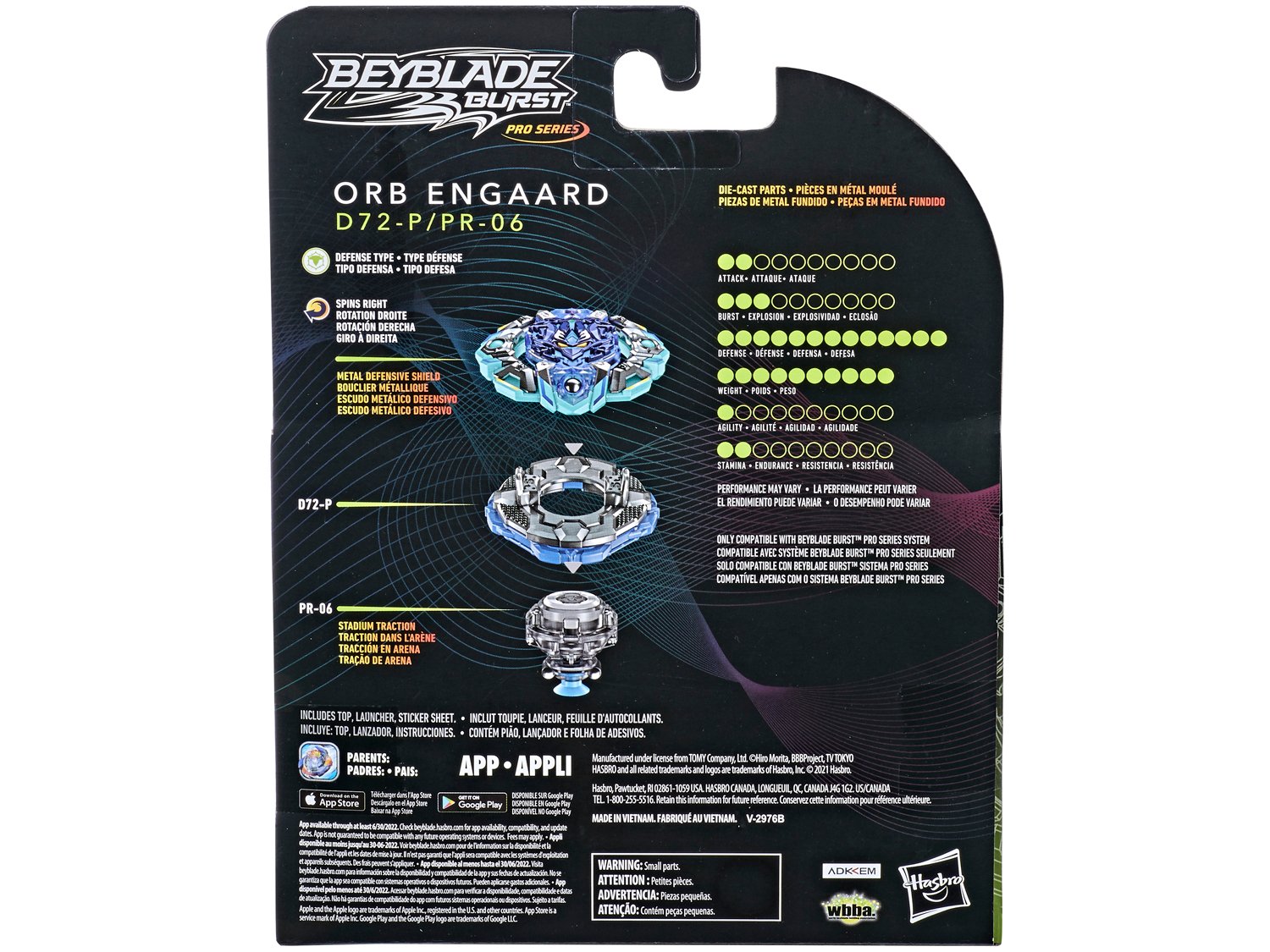 Beyblade Hasbro Burst Pro Series Orb Engaard - com Lançador 2 Peças - 4