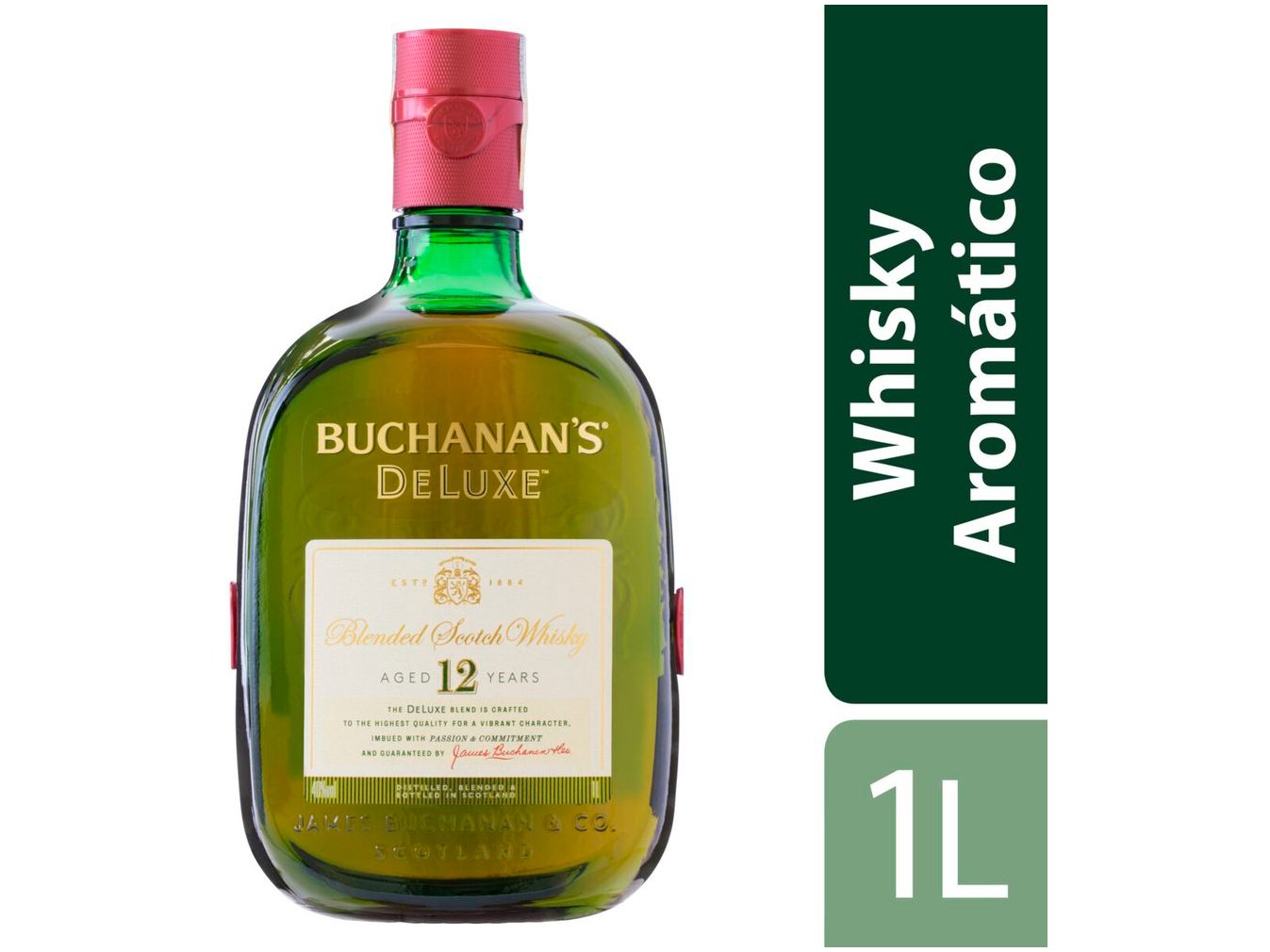 Whisky Buchanans Deluxe 12 anos Blended 1L - 1