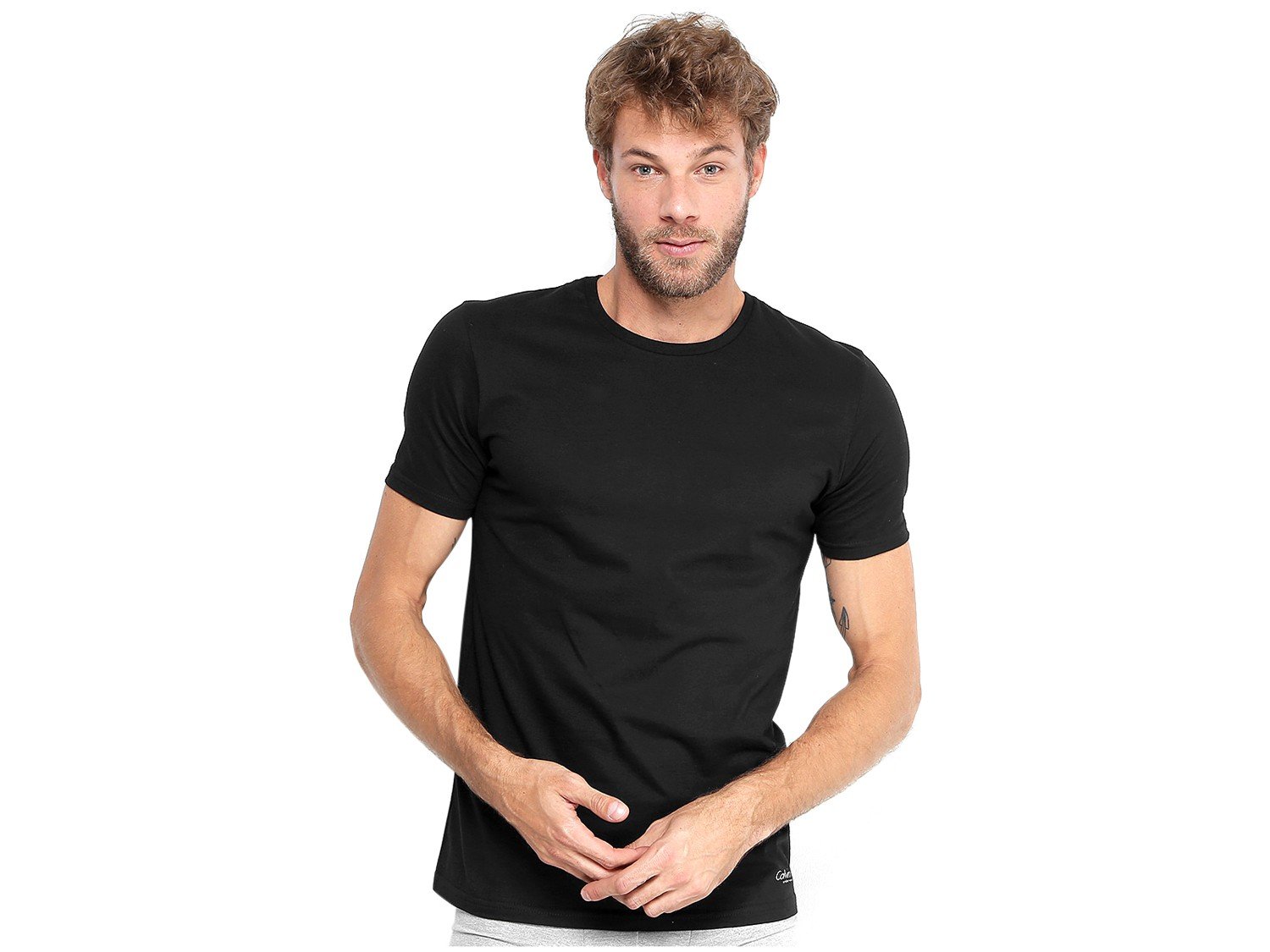 Kit Camiseta Calvin Klein Básica Masculina 2 Peças - Tam: G - 2