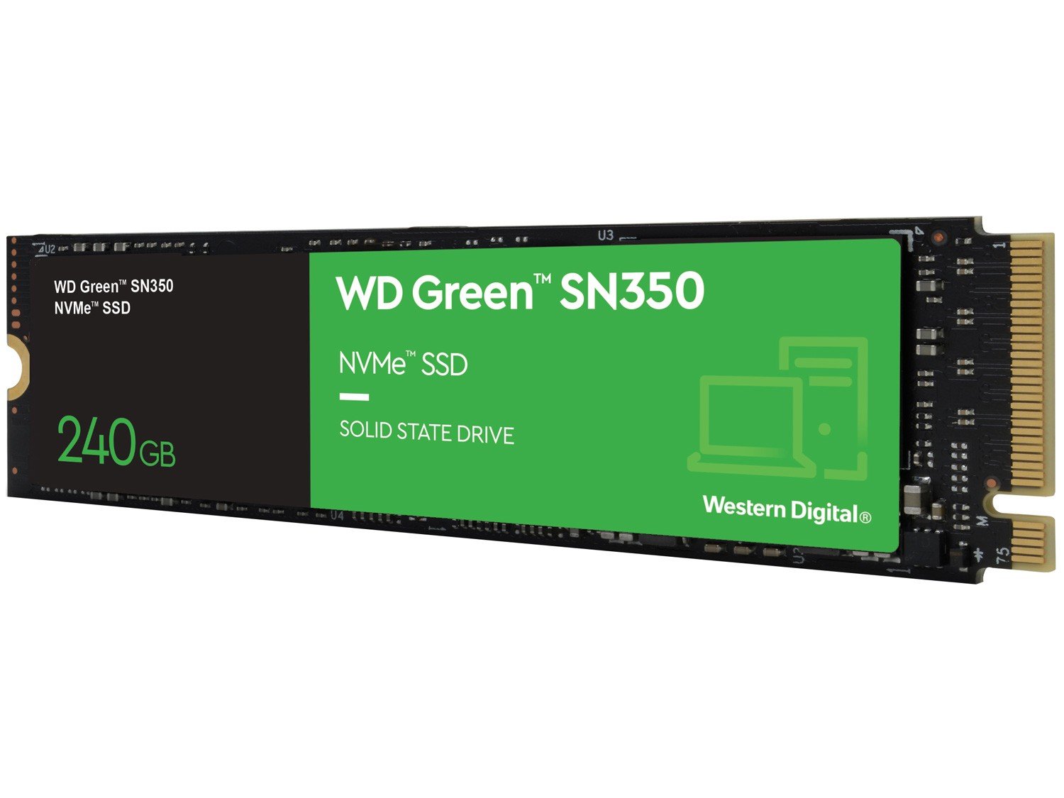 SSD Western Digital Green 240GB PCIe NVMe - M.2 2280 Leitura 2400MB/s e Gravação 1900MB/s - 0