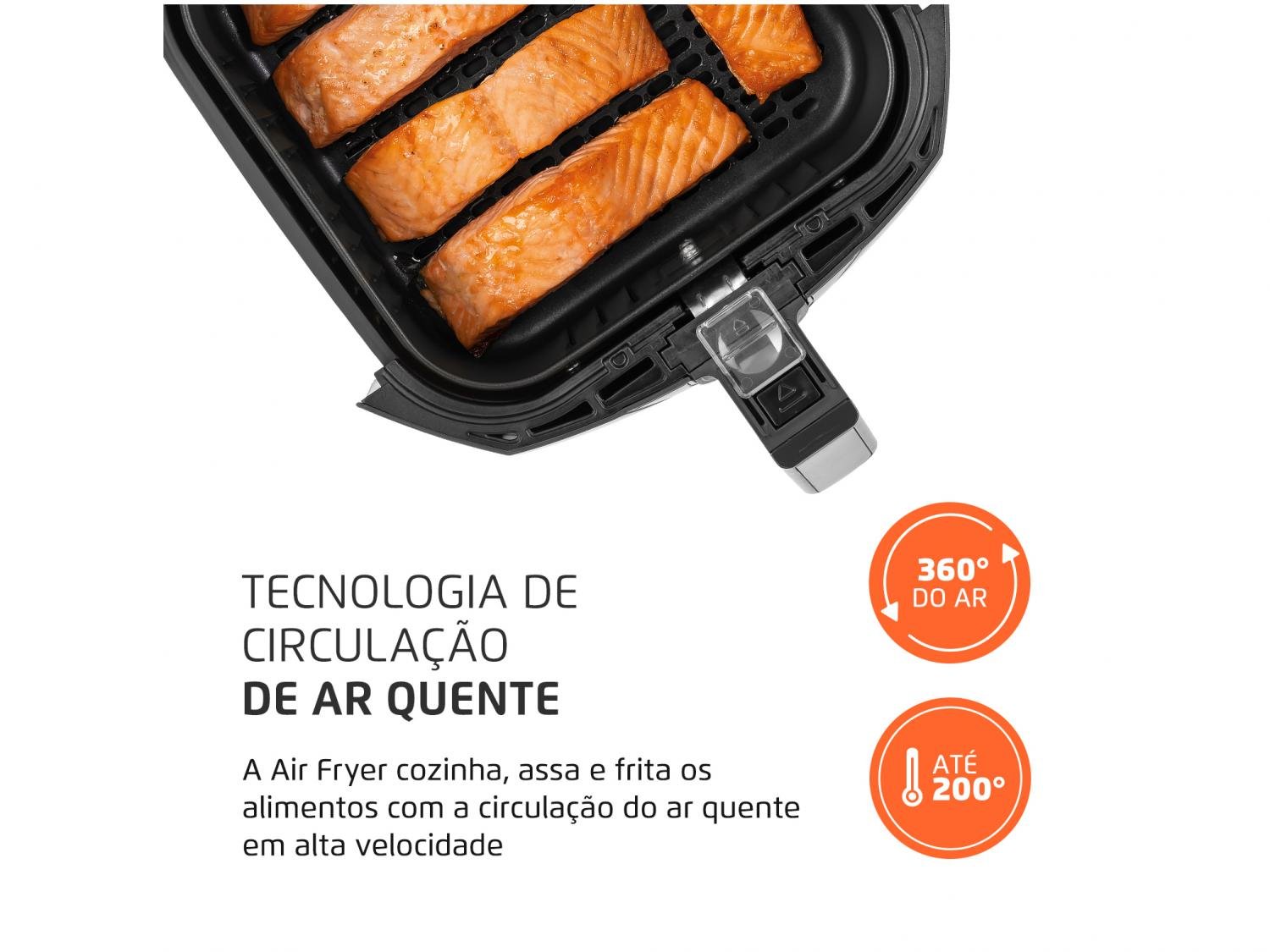 Fritadeira Elétrica sem Óleo/Air Fryer Mondial Family AFN-40-BI Preto 4L  com Timer - 110 V - Shopping TudoAzul