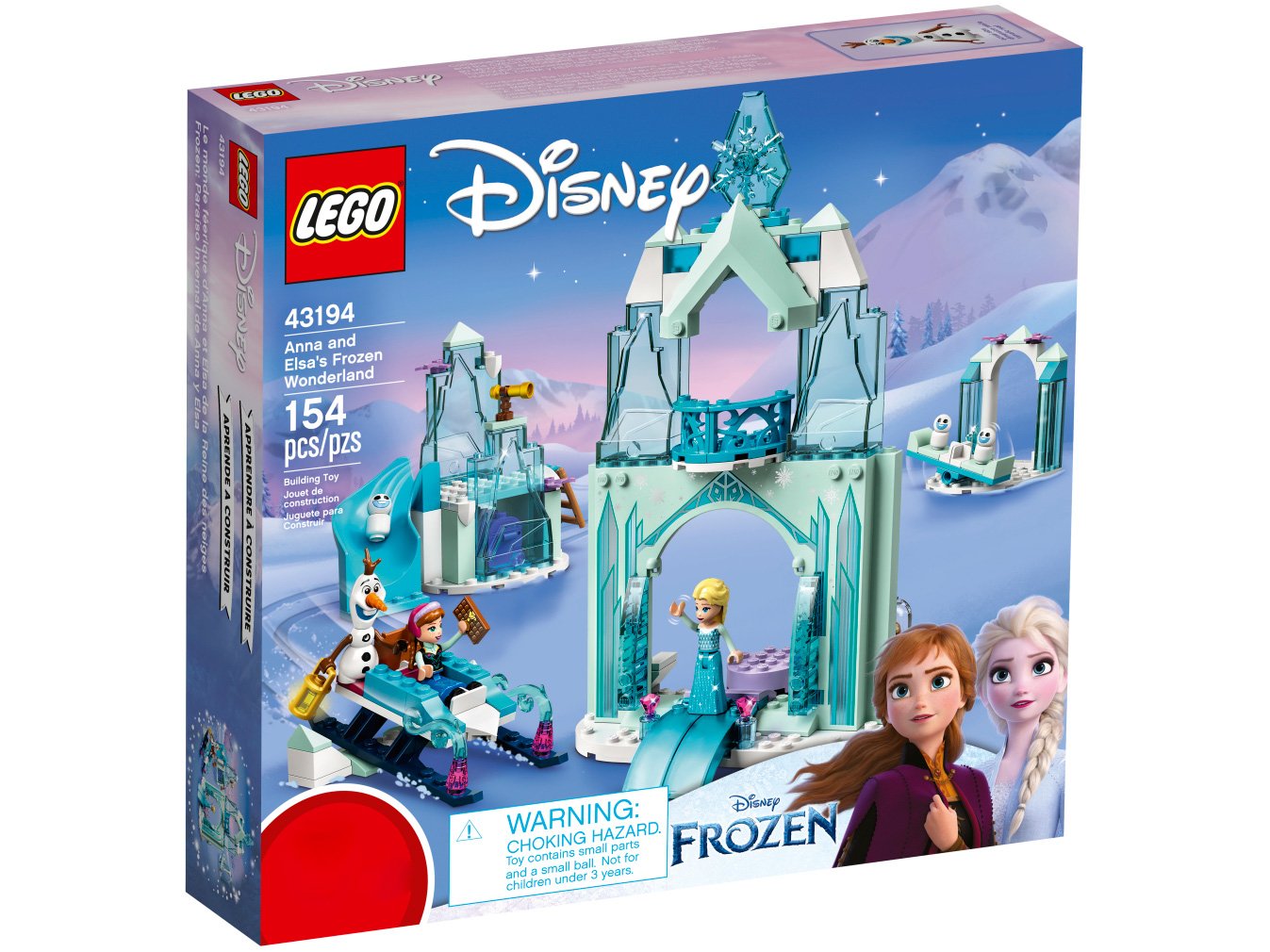 LEGO Disney Frozen O País Encantado - do Gelo de Anna e Elsa 154 Peças 43194