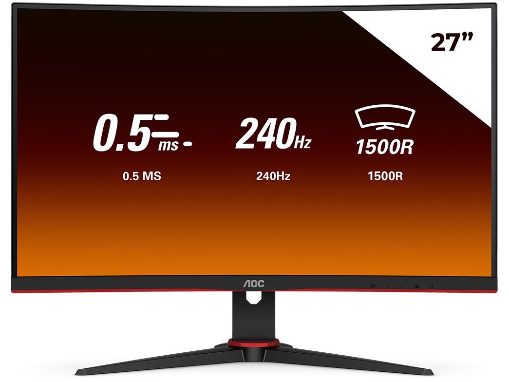 Monitor Gamer Curvo 240Hz Full HD 27&quot; AOC - Legend C27G2ZE 2 HDMI 1 DisplayPort 0,5ms - 2