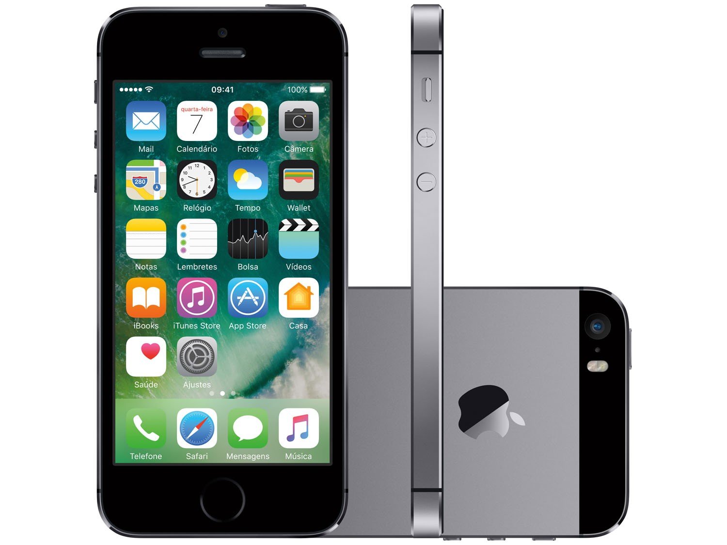 iPhone 5S Apple 32GB Cinza Espacial Tela 4 Retina Câmera 8MP iOS 7 Proc ...