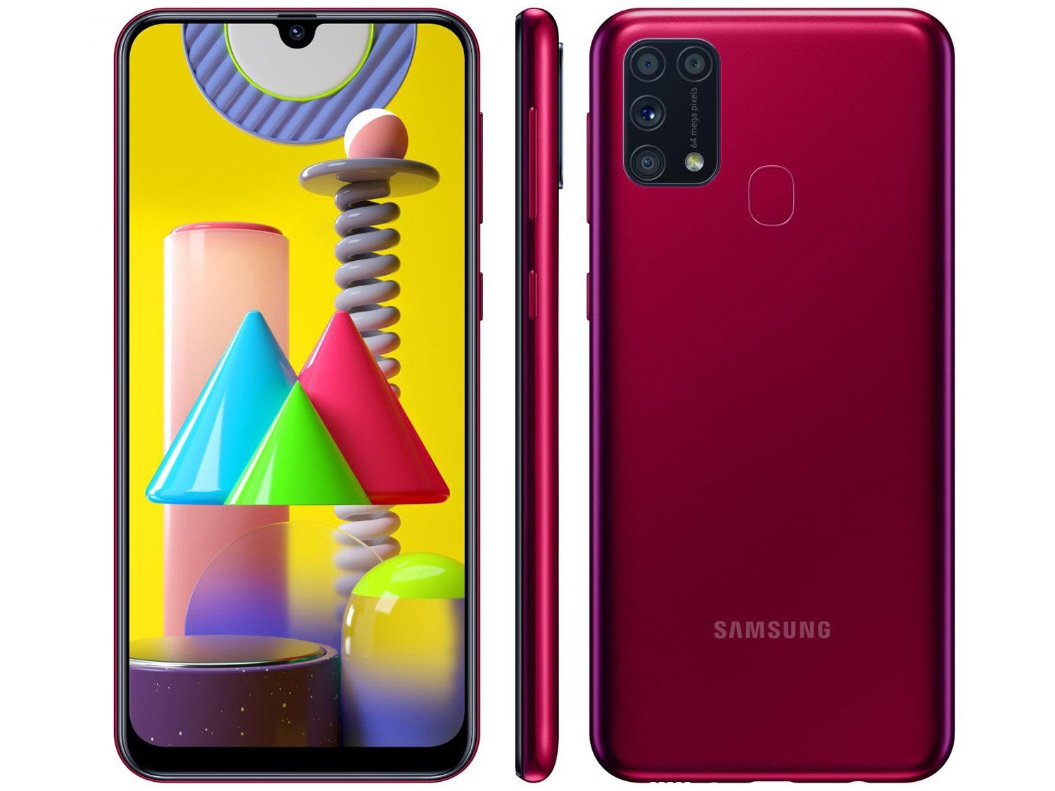 Smartphone Samsung Galaxy M31 128gb Rosa 4g 6gb Ram Tela 6 4 Cam Quadrupla Selfie 32mp Galaxy M31 Magazine Luiza