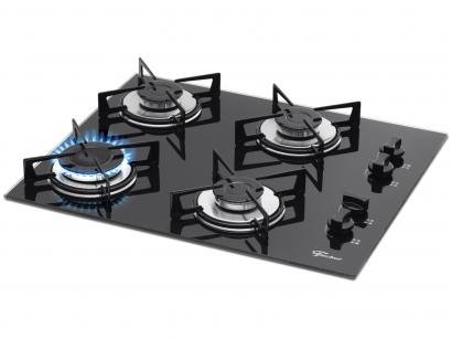 Cooktop 4 Bocas Fischer Preto a Gás GLP - 1519