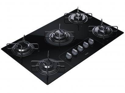 Cooktop 5 Bocas Consul Preto a Gás GLP - Facilite CD075 AE