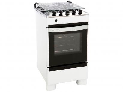 Fogão 4 Bocas Brastemp Branco - Acendimento Automático BFO4 NAB