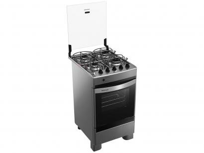 Fogão 4 Bocas Brastemp Clean BFO4 NAR Inox - Acendimento Automático