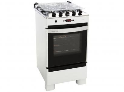 Fogão 4 Bocas Brastemp Clean BFO4 TAB Timer - Acendimento Automático Branco