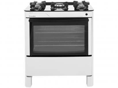 Fogão 5 Bocas Esmaltec Branco - Acendimento Automático Jade Glass