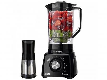 Liquidificador Mondial Turbo Power L-99 FB - Preto com Filtro 3 Velocidades 500W