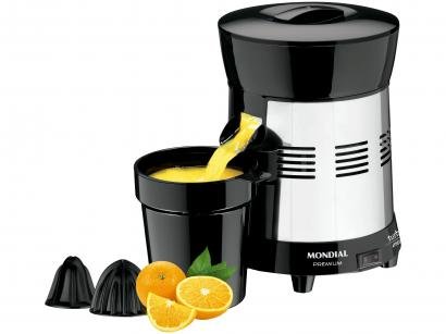 Espremedor de Frutas Mondial Cozinha E-10 Elétrico - Inox 250W Capacidade 1L