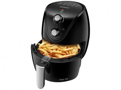 Fritadeira Elétrica sem Óleo/Air Fryer Mondial - New Pratic AF-31 Preto 3,5L com Timer