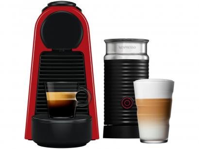 Cafeteira Espresso Nespresso Combo Essenza Mini - Vermelha + Aeroccino 3 com 14 Cápsulas