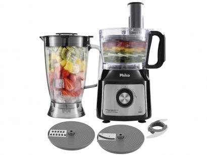 Multiprocessador de Alimentos Philco Preto - PMP1200PI 4 Funções 800W