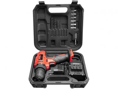 Furadeira e Parafusadeira Mondial Velocidade - Variável 3/8" com Maleta 15 Peças FPF-06M