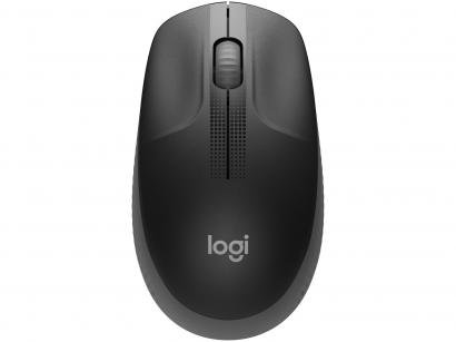 Mouse sem Fio Logitech Óptico 1000DPI 3 Botões - M190 Cinza