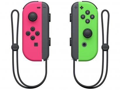 Controle para Nintendo Switch sem Fio Joy-Con - Rosa e Verde