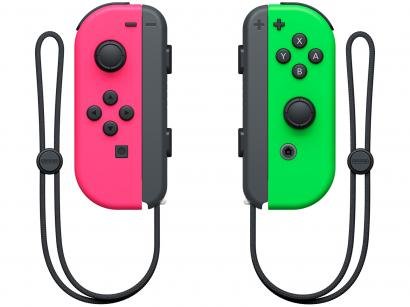 Controle para Nintendo Switch sem Fio Joy-Con - Rosa e Verde