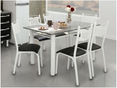 Conjunto de Mesa com 6 Cadeiras - Ciplafe Poeme
