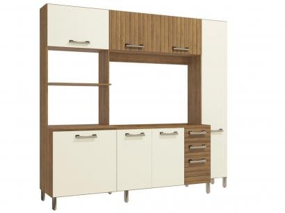 Cozinha Compacta Kappesberg Soft E780-FROW - com Balcão 7 Portas 3 Gavetas