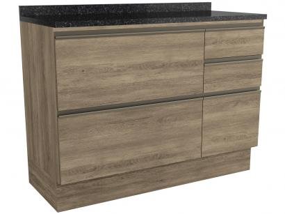 Balcão de Cozinha para Pia Kappesberg 1 Porta - 4 Gavetas com Tampo Maxxi CB304-NO MDP