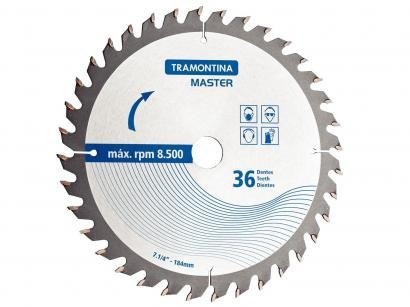 Disco de Corte p/ Serra Circular 36 Dentes - 7.1/4" Blister 1 Peça Tramontina - 42580136