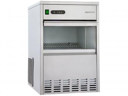 Máquina de Gelo BenMax Super Ice Produção até 26kg - Armazenamento até 7kg Inox