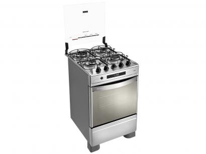 Fogão 4 Bocas Brastemp Ative! BF150 AR Inox Grill - Timer Acendimento Automático