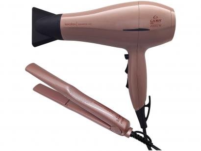 Kit Secador e Chapinha Ga.Ma Italy - Keration Ceramic Íon