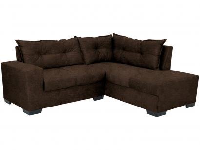 Sofá de Canto 5 Lugares Suede Star Plus - JW Estofados