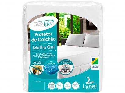 Protetor de Colchão Queen Size Impermeável - Malha Gel 25x2cm Branco Lynel Techlife