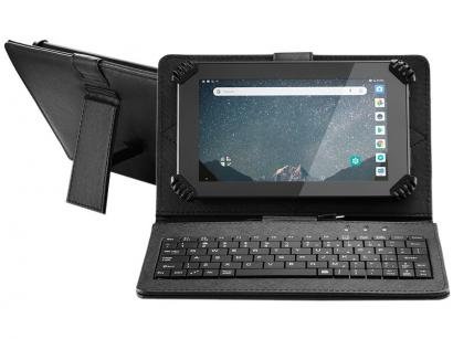 Tablet Multilaser M7S Go com Teclado 7" Wi-Fi 16GB - Android 8.1 Quad-Core Câm. Integrada