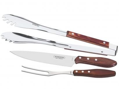 Kit Churrasco Tramontina Polywood 22399/037 - 3 Peças