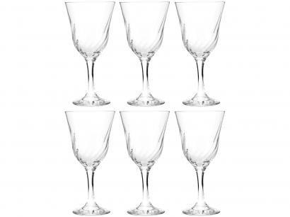 Jogo de Taças para Vinho Vidro 6 Peças 250ml - Nadir Lírio