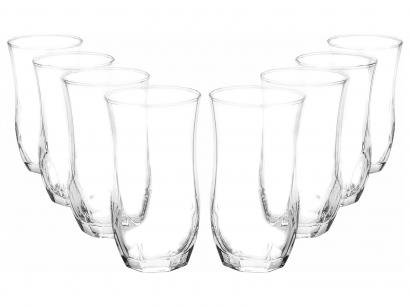 Jogo de Copos de Vidro 8 Peças 360ml - Nadir Opera Long Drink
