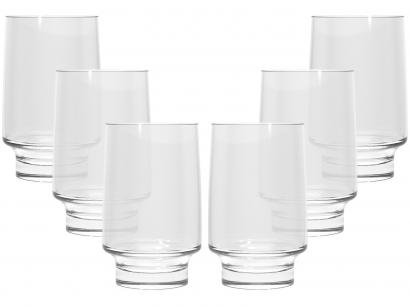 Jogo de Copos de Vidro 360ml 6 Peças Nadir - SM Firenze
