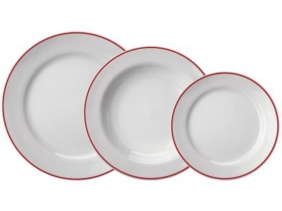Aparelho de Jantar 18 Peças Schmidt Redondo - Porcelana Filete 57890200070038102359