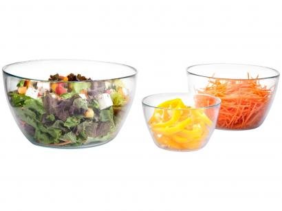 Conjunto de Bowls de Vidro Ruvolo New Gourmet - Tropical 3 Peças