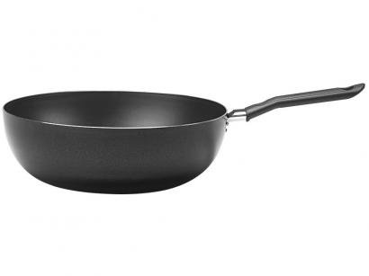 Panela Wok Antiaderente Brinox de Alumínio Ebony - Preto 24cm