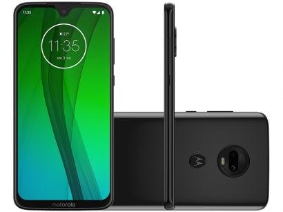 Smartphone Motorola G7 64GB Ônix 4G - 4GB RAM Tela 6,24" Câm. Dupla + Câm. Selfie 8MP