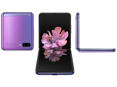 Smartphone Samsung Galaxy Z Flip 256GB - Ultravioleta 8GB RAM 6,7" Câm. Dupla + Selfie 10MP