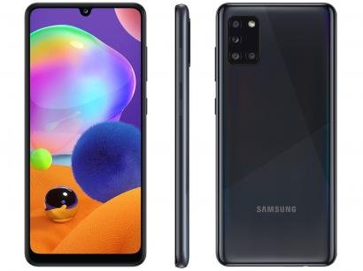 Smartphone Samsung Galaxy A31 128GB Preto 4G - Octa-Core 4GB RAM Tela 6,4" Câm.Quádrupla + Selfie