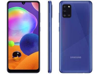 Smartphone Samsung Galaxy A31 128GB Azul 4G - Octa-Core 4GB RAM Tela 6,4" Câm.Quádrupla + Selfie
