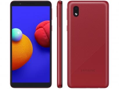 Smartphone Samsung Galaxy A01 Core 32GB Vermelho - 4G Quad-Core 2GB RAM 5,3" Câm. 8MP + Selfie 5MP