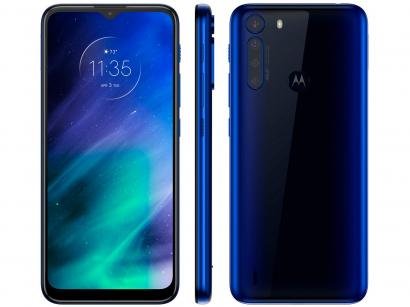 Smartphone Motorola One Fusion 128GB Azul Safira - 4GB RAM Tela 6,5" Câm. Quádrupla + Selfie 8MP