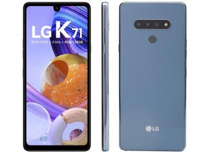 Smartphone LG K71 128GB Titan 4G Octa-Core - 4GB RAM 6,8" Câm. Tripla + Selfie 32MP Dual Chip