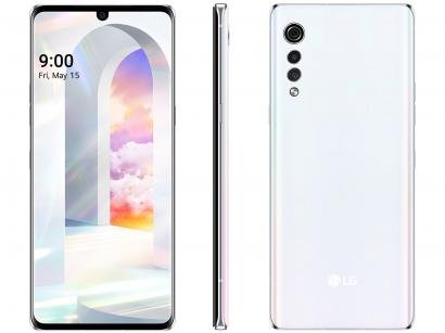 Smartphone LG Velvet 128GB Aurora White Octa-Core - 6GB RAM Tela 6,8" Câm. Tripla + Selfie 16MP